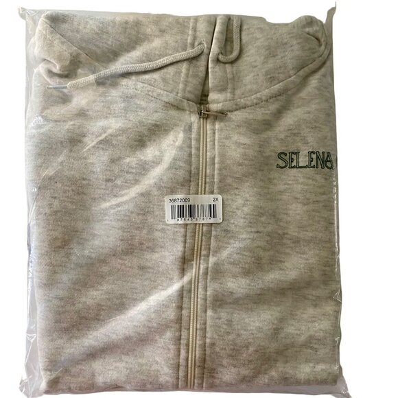 Selena Gomez Gray Floral Full Zip Hoodie Women's Plus Size 1X 2X 3X NEW NWT - Picture 14 of 14